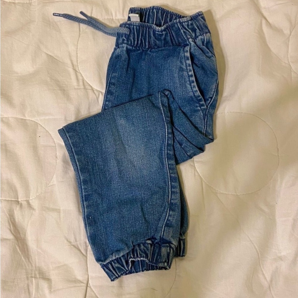 Janie and Jack Kids Blue Denim Joggers Sz 3